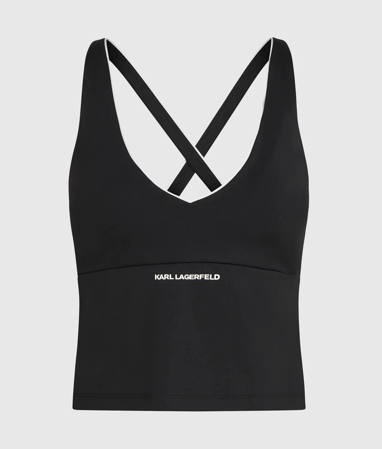 Karl Lagerfeld Contrast Piping Tank Top V-Ausschnitt