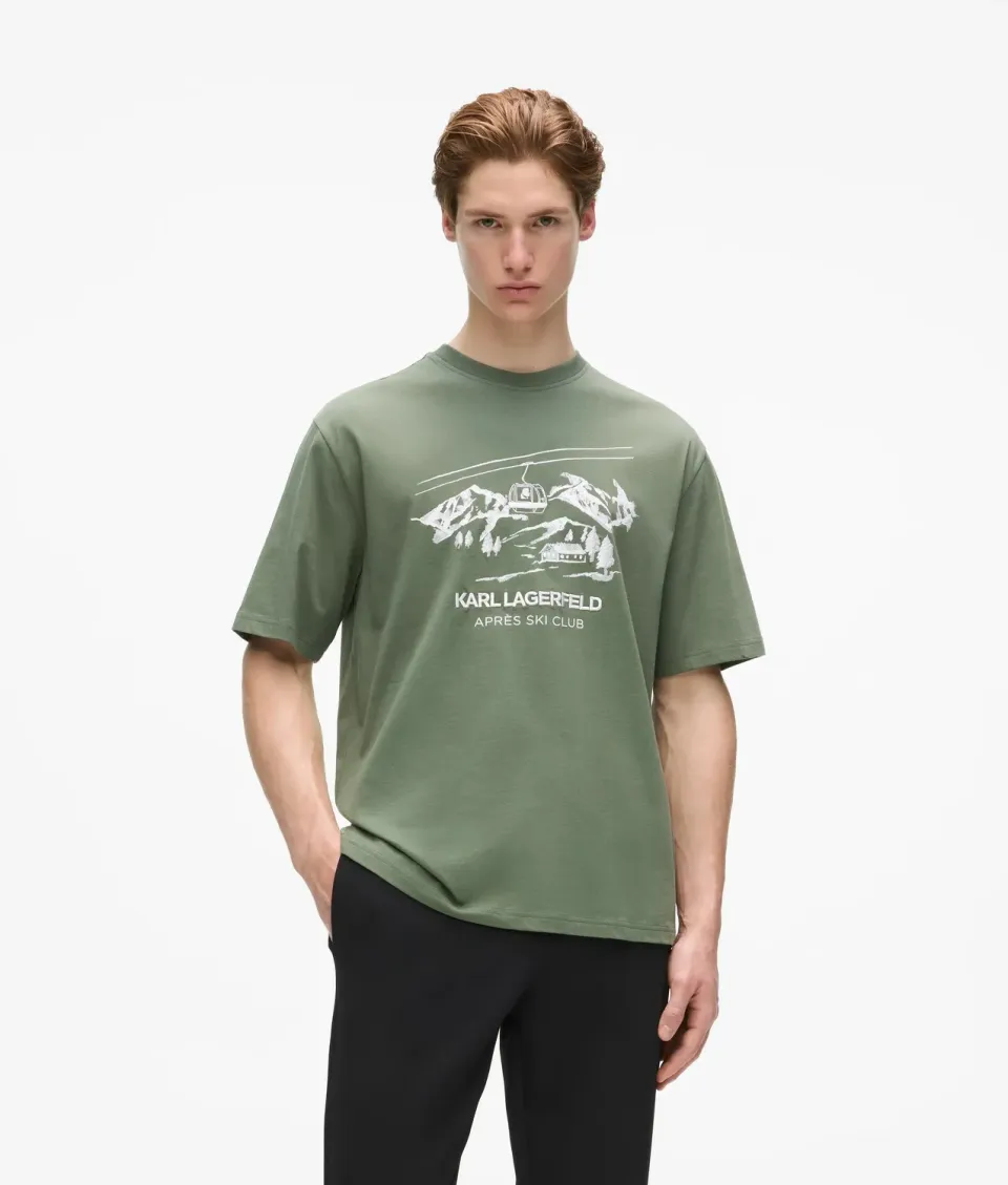 Karl Lagerfeld Après Ski Club T-Shirt Herren Baumwolle