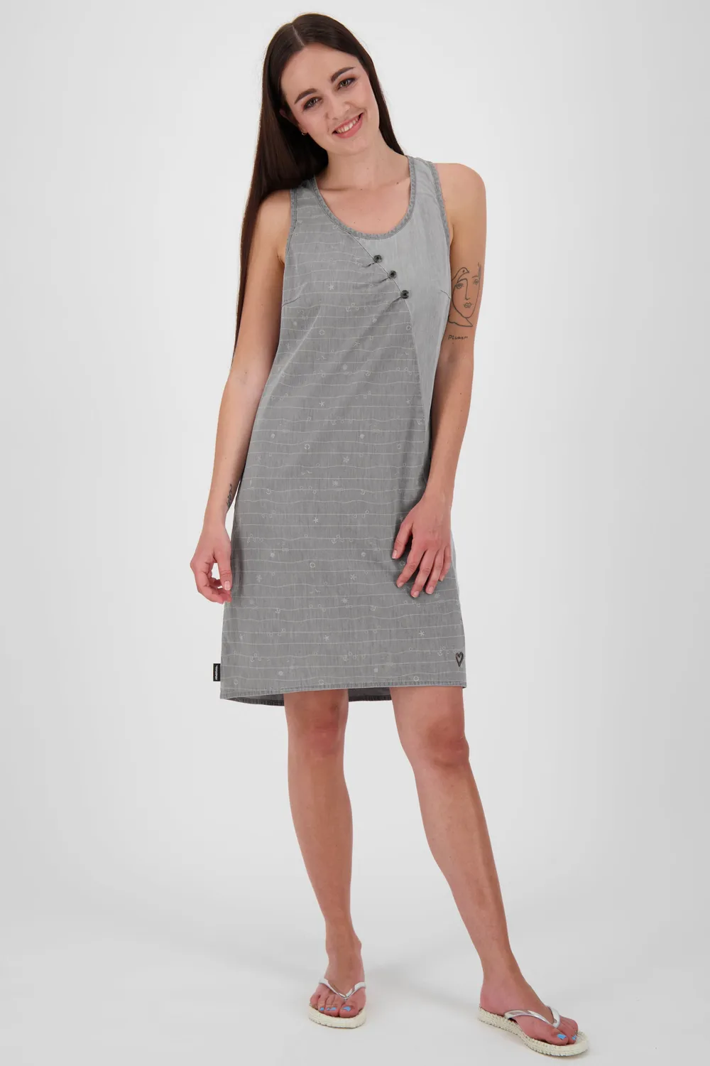Alife & Kickin CameronAK DNM Kleid Grau Denim