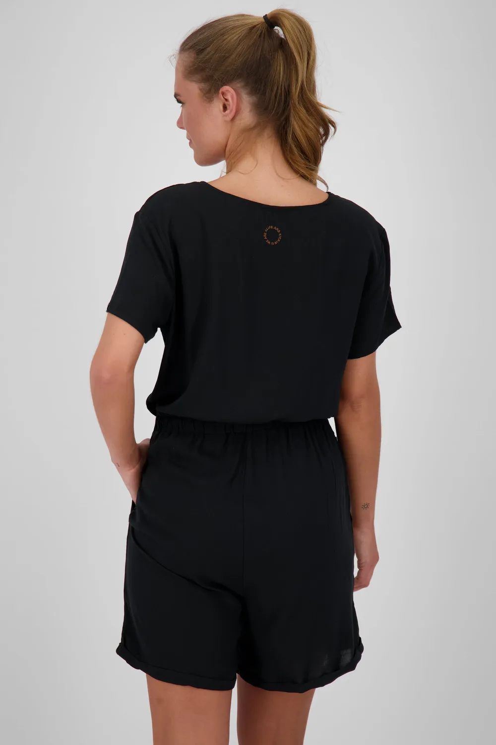 Alife & Kickin HellaAK A Jumpsuit Schwarz V-Ausschnitt