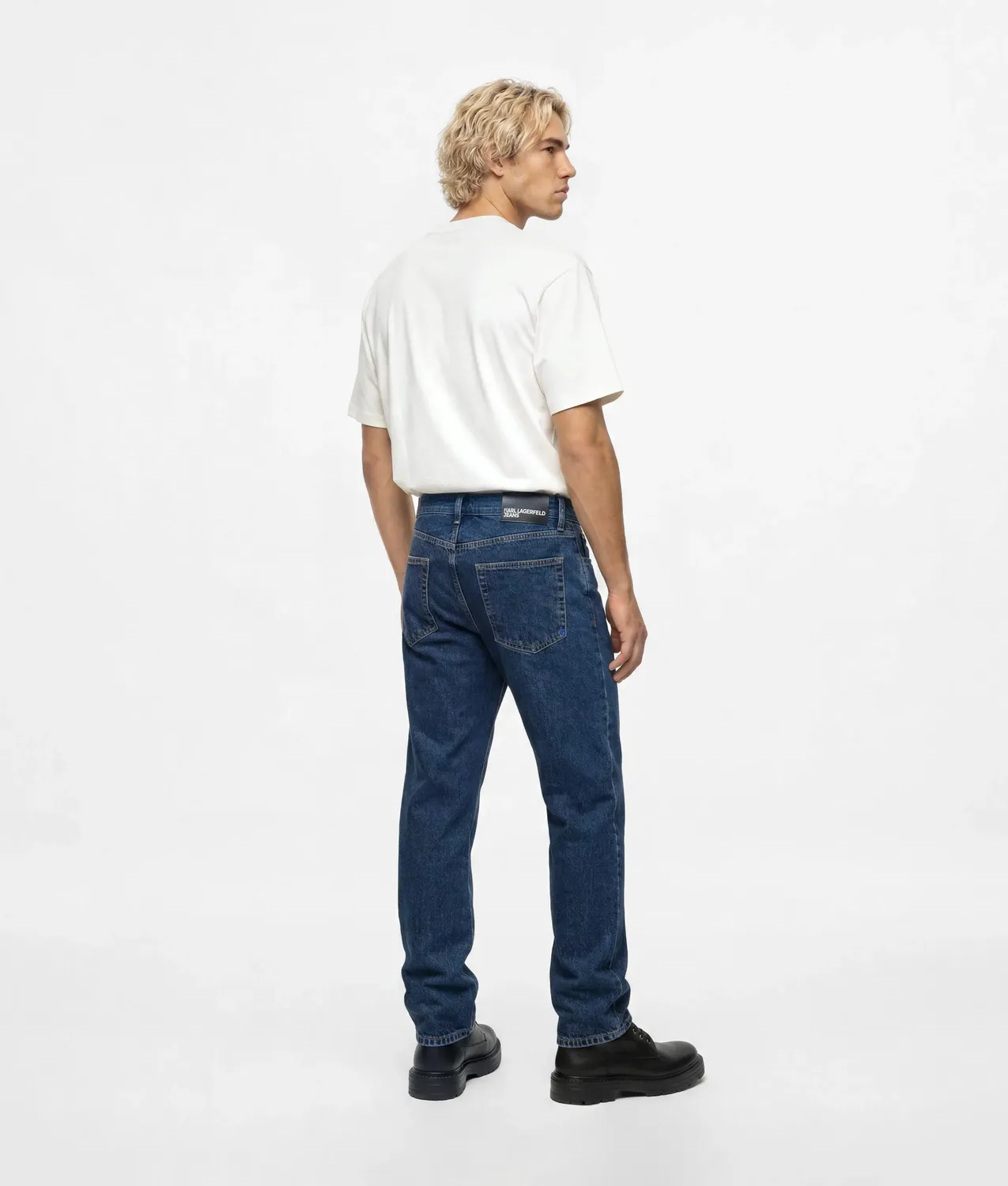 Karl Lagerfeld KL Jeans Logo Straight Jeans W28-W36 Denim