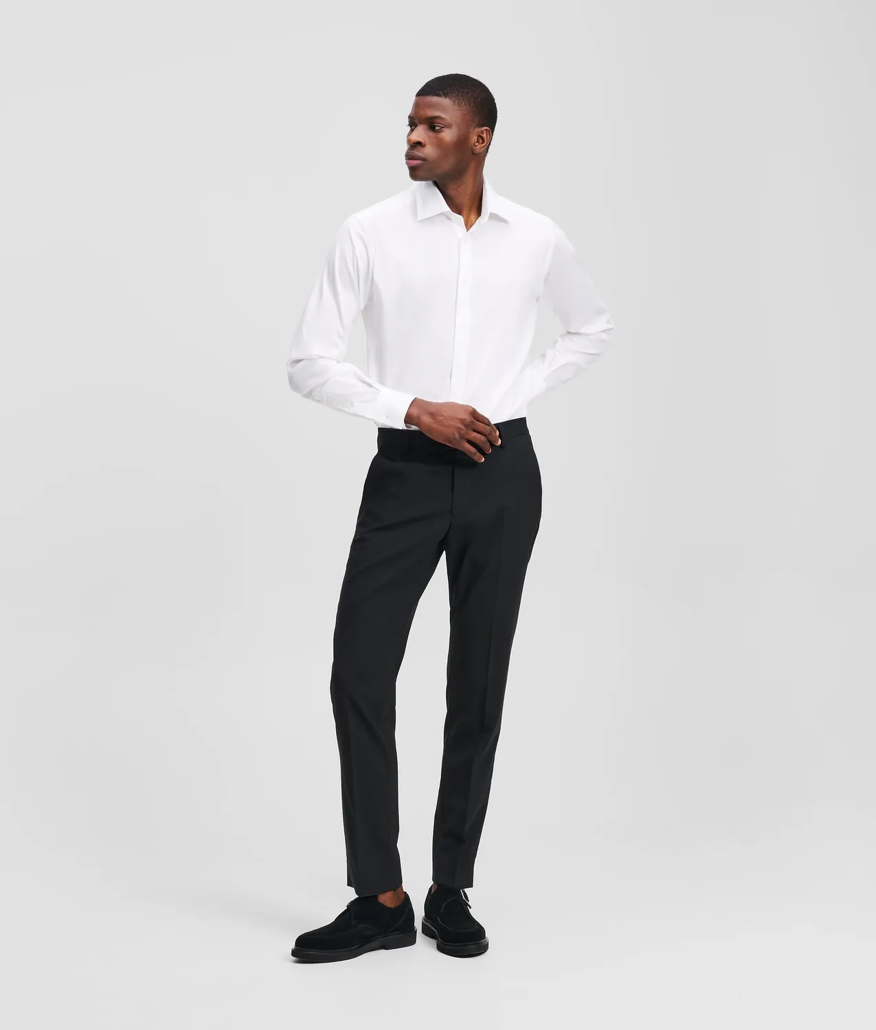 Karl Lagerfeld Modern Fit Hemd Baumwolle weiß