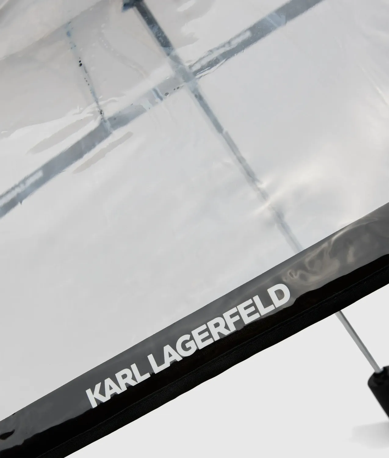 Karl Lagerfeld Logo Small Regenschirm transparent Case