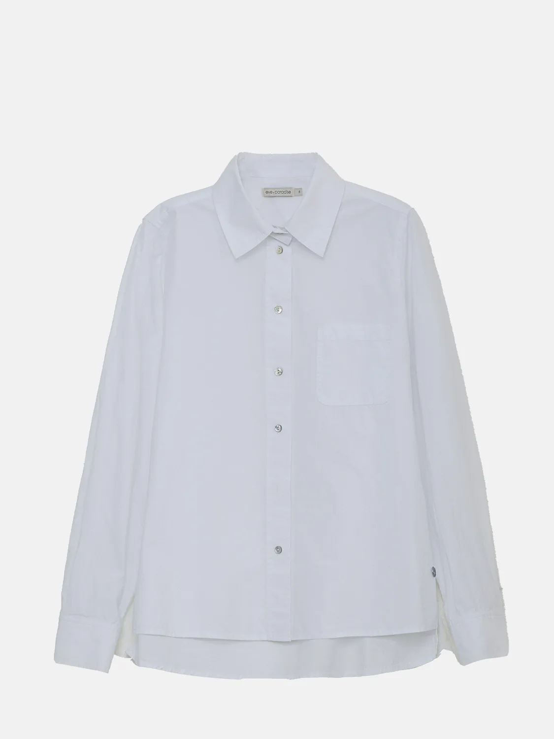 Senatex Baumwoll-Hemdbluse Brusttasche Bluse White