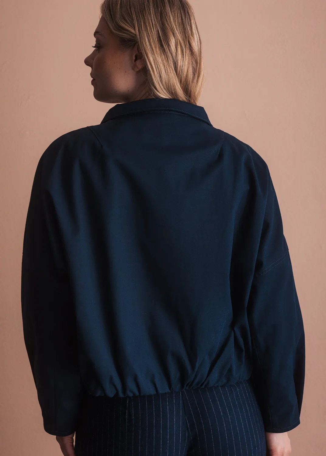 Senatex Blousonjacke Bio-Baumwolle Jacke Navy vegane OCS