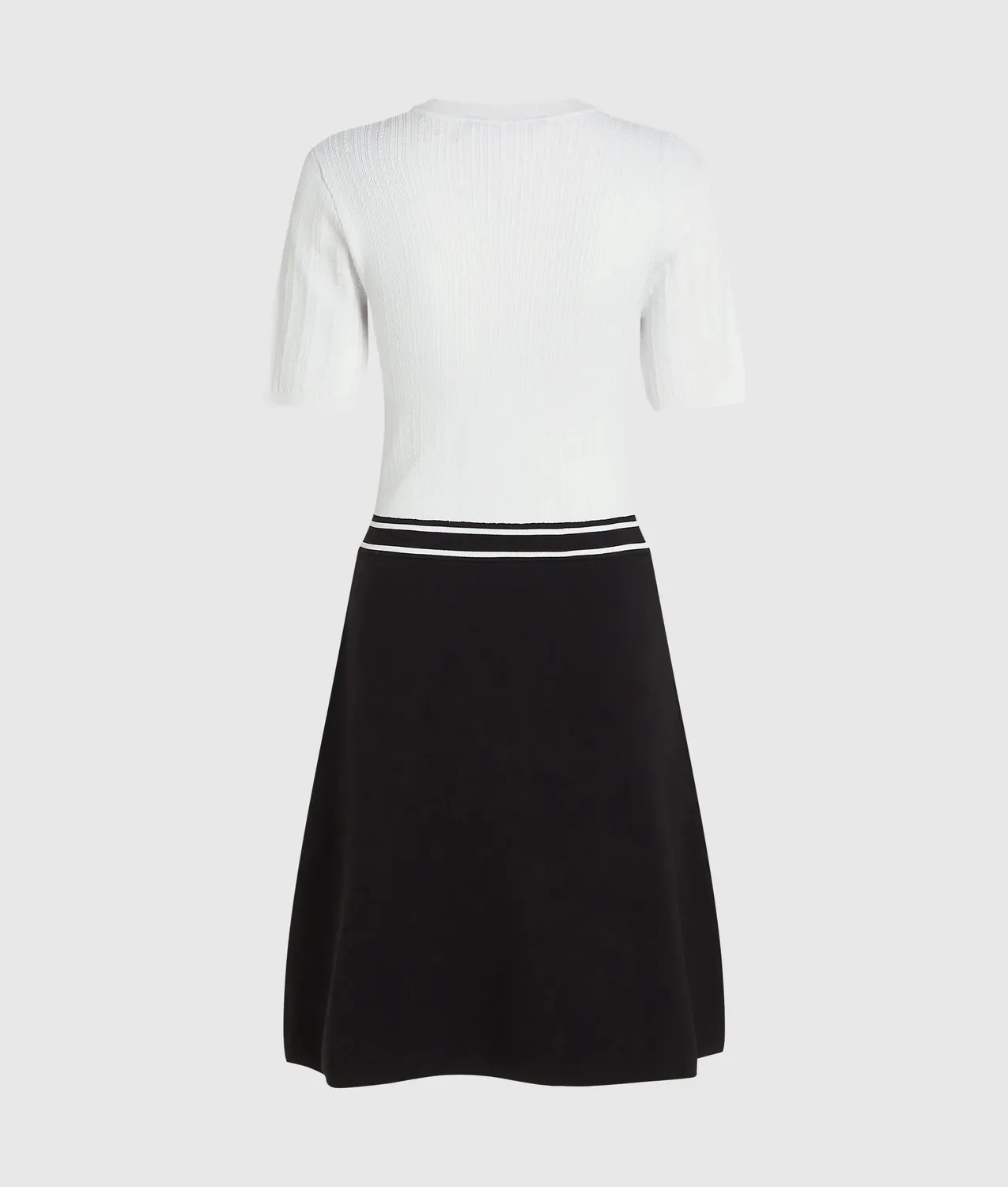 Karl Lagerfeld Logo Two-Tone Strickkleid Damen Figurbetont