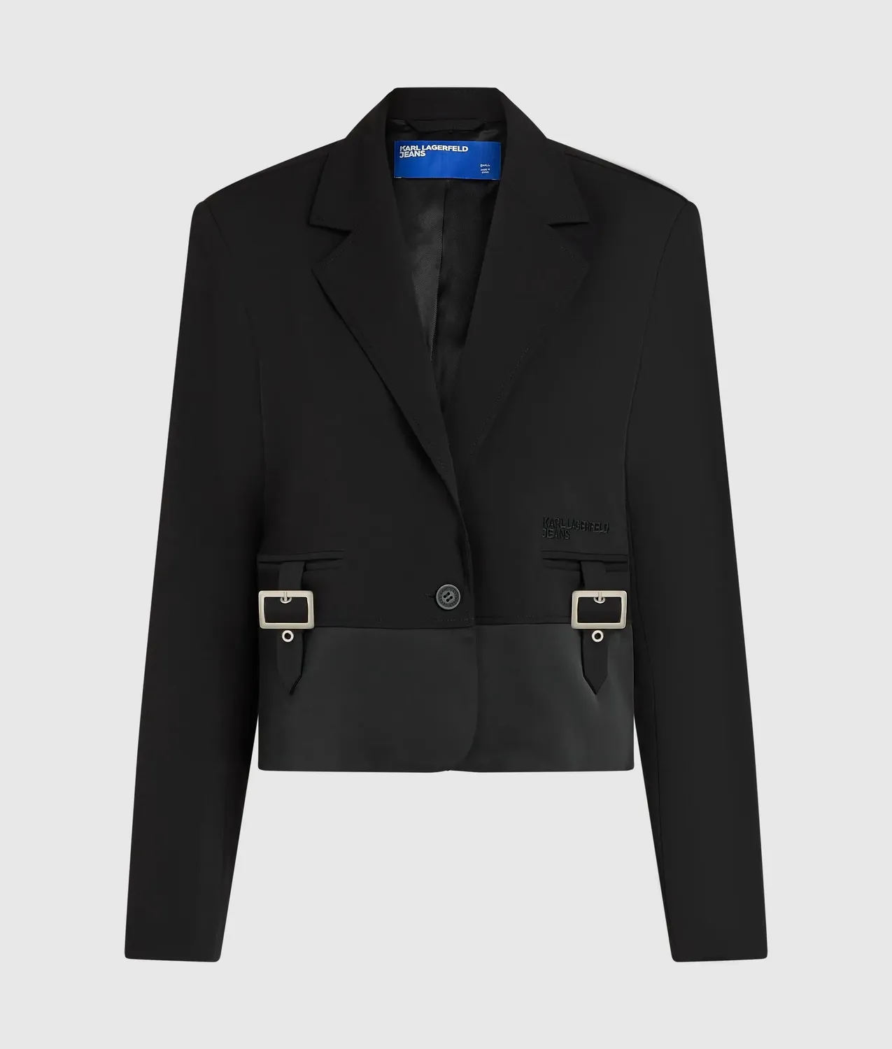 Karl Lagerfeld Buckle Blazer Damen einreihig schwarz