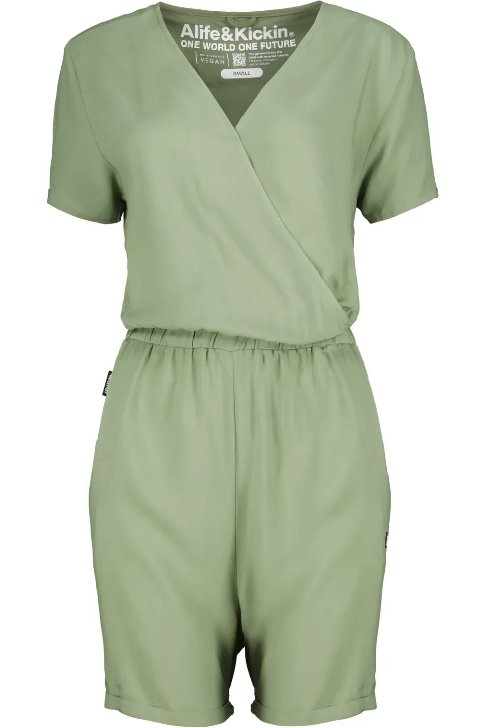 Alife & Kickin HellaAK A Jumpsuit Grün kurz Viskose
