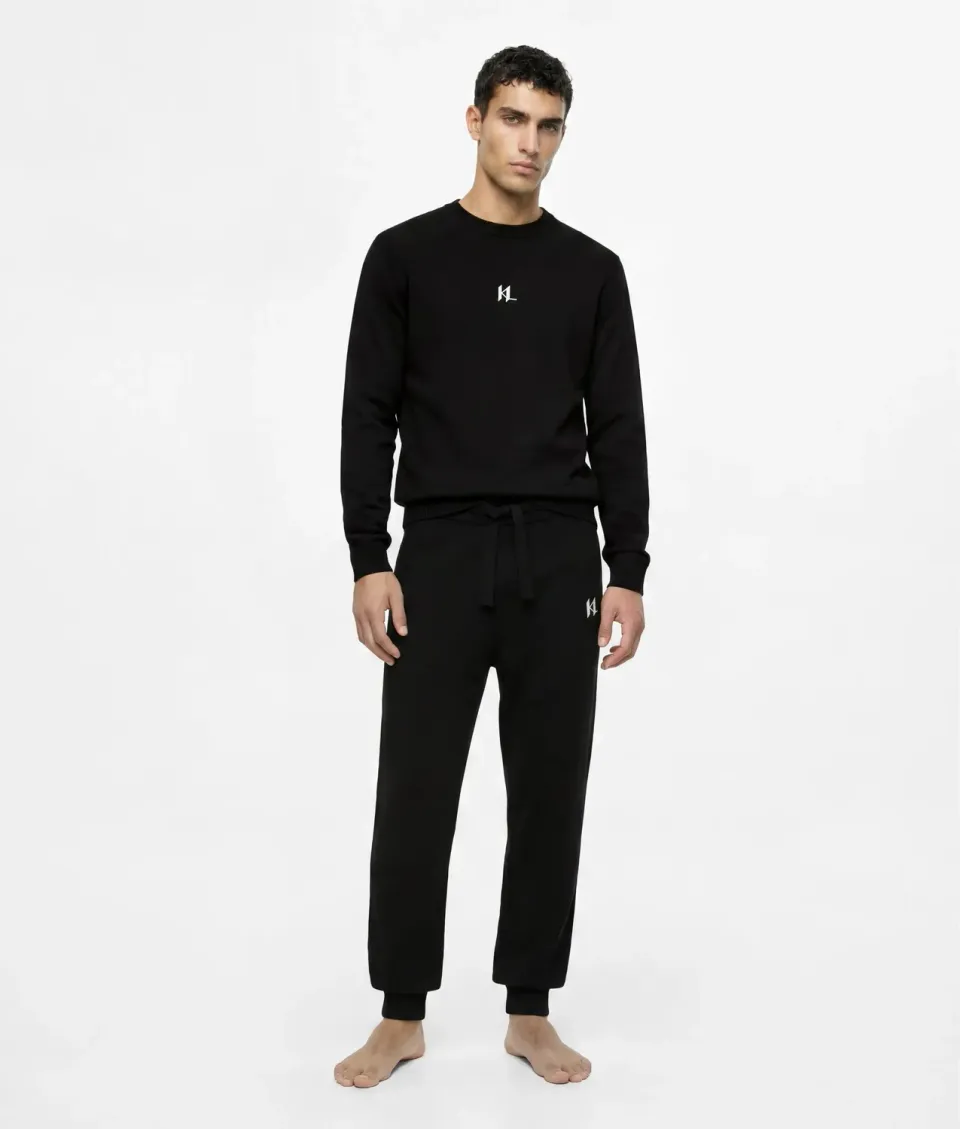 Karl Lagerfeld Monogram Cashmere Loungewear Hose Kaschmir