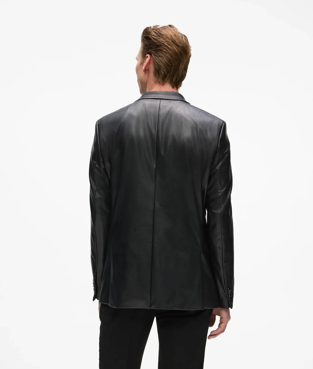 Karl Lagerfeld Slim-Fit Kunstleder Jacke Herren