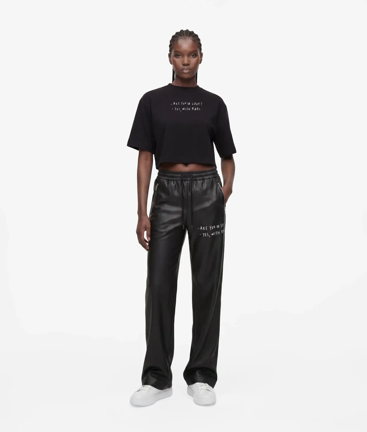 Karl Lagerfeld KLJ Pietro Terzini T-Shirt cropped weiß
