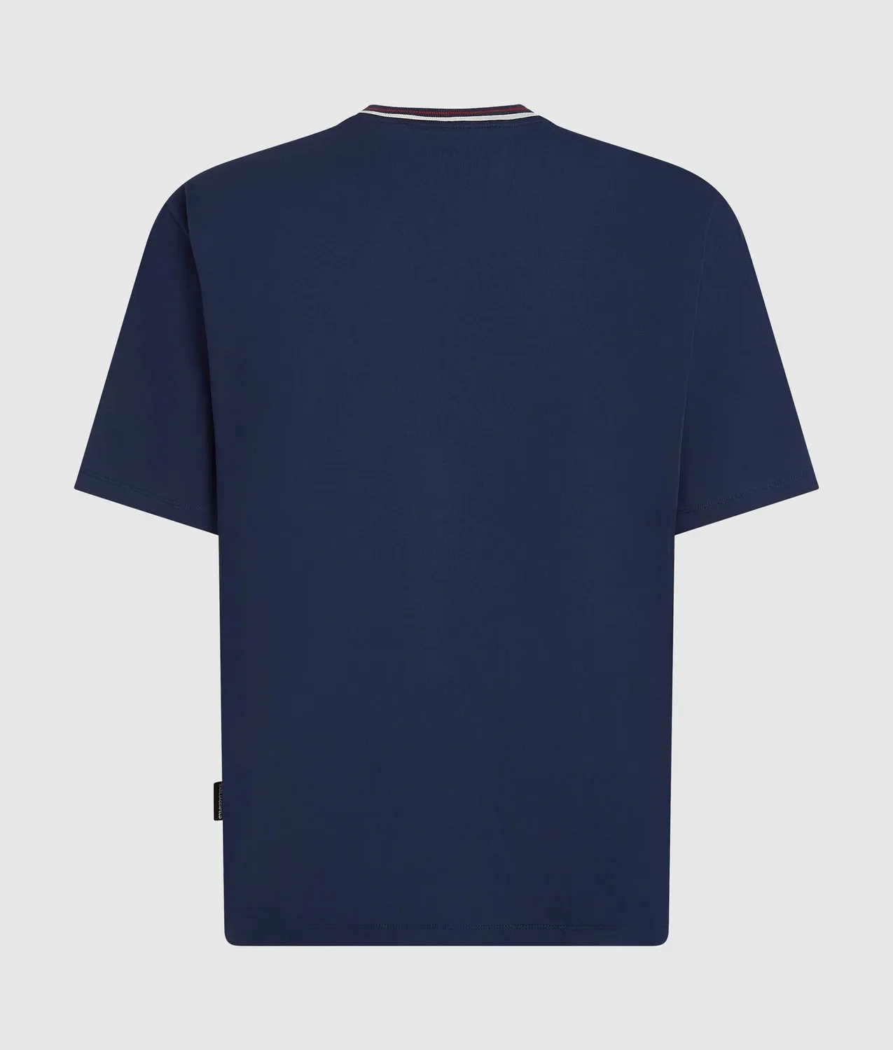 Karl Lagerfeld Ikon Striped Neck T-Shirt Bio-Baumwolle