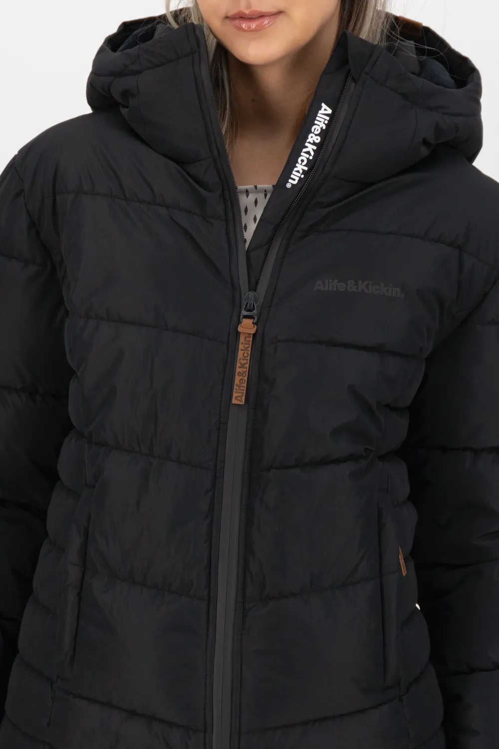 Alife & Kickin JuanaAK A Winterjacke Damen schwarz Stepp