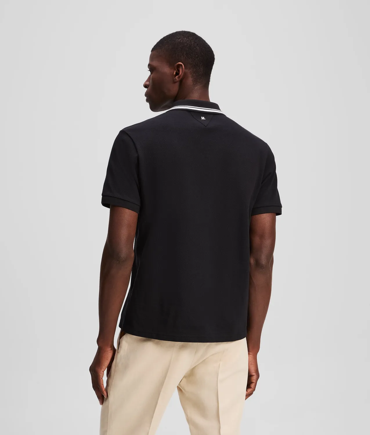 Karl Lagerfeld Contrast Piping Polo Shirt Baumwolle