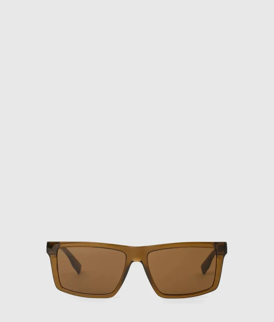 Karl Lagerfeld Logo Sonnenbrille rechteckig dunkel