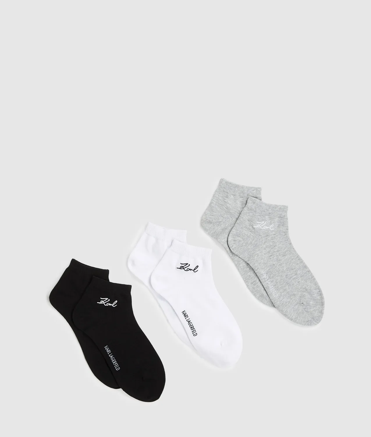 Karl Lagerfeld Signature Kurzsocken 3er Pack Baumwolle