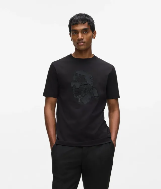 Karl Lagerfeld Karl Portrait Embroidery T-Shirt Stickerei