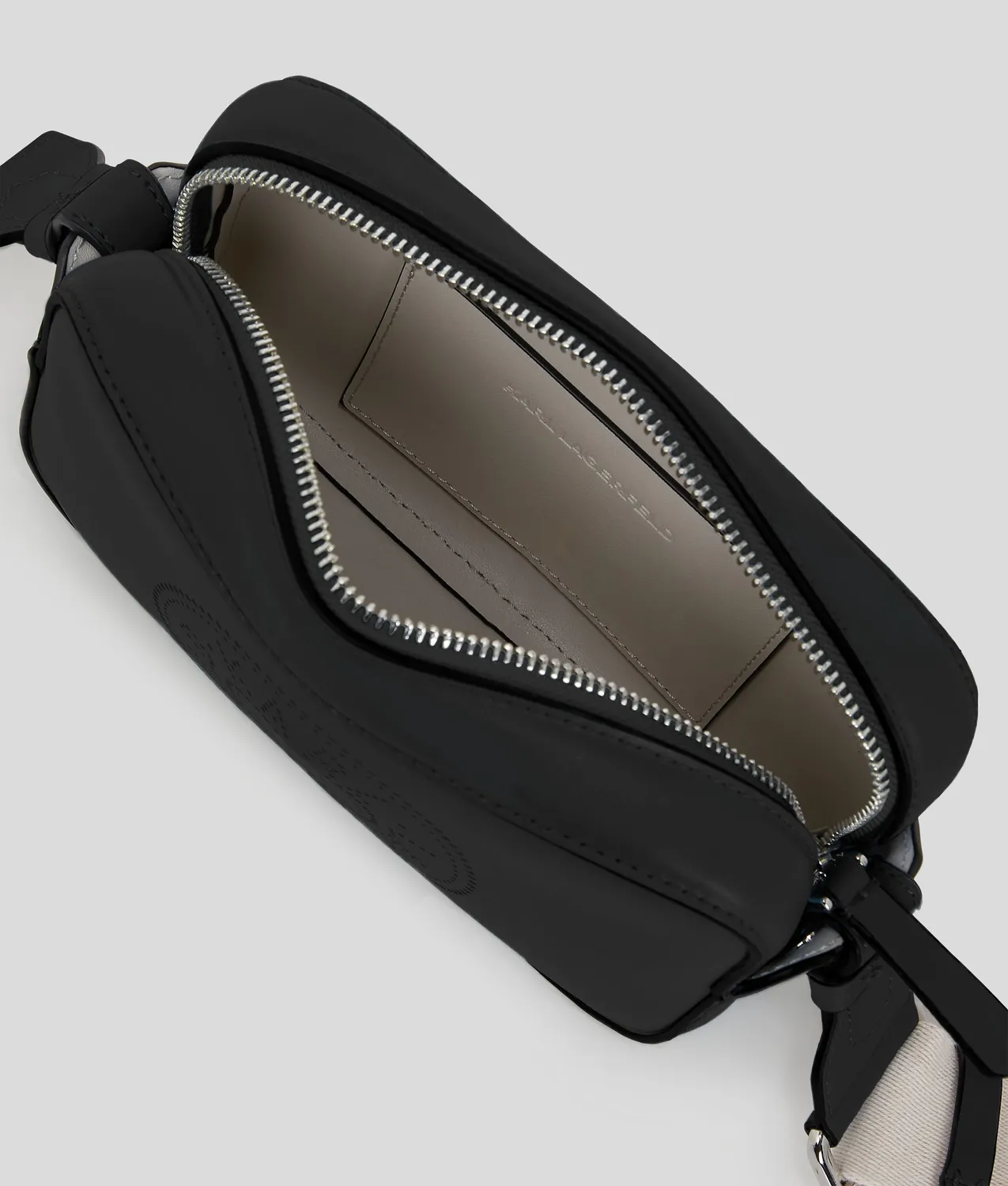 Karl Lagerfeld K/Circle perforated Umhängetasche Leder