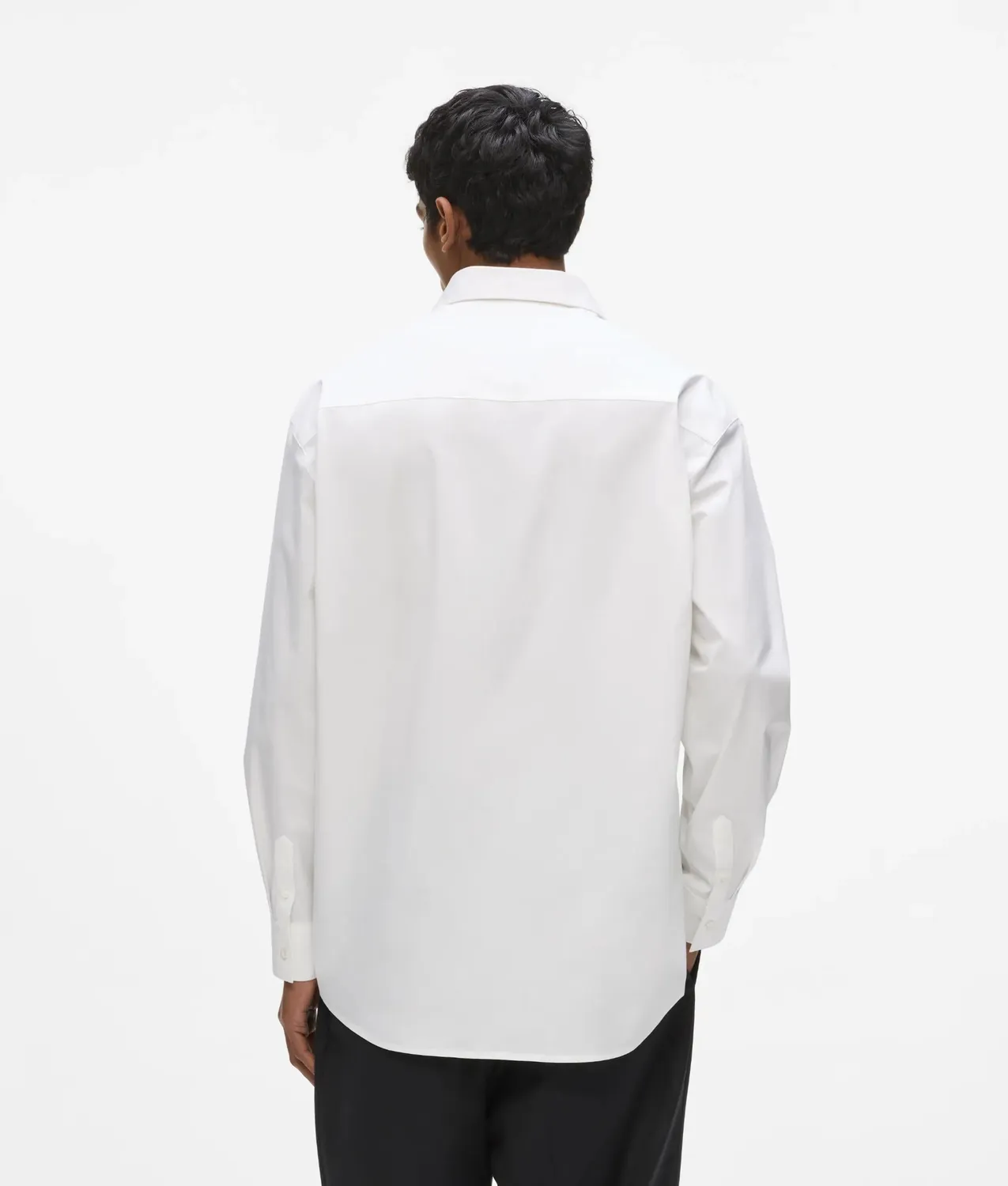 Karl Lagerfeld Metallic Logo Hemd Herren oversized