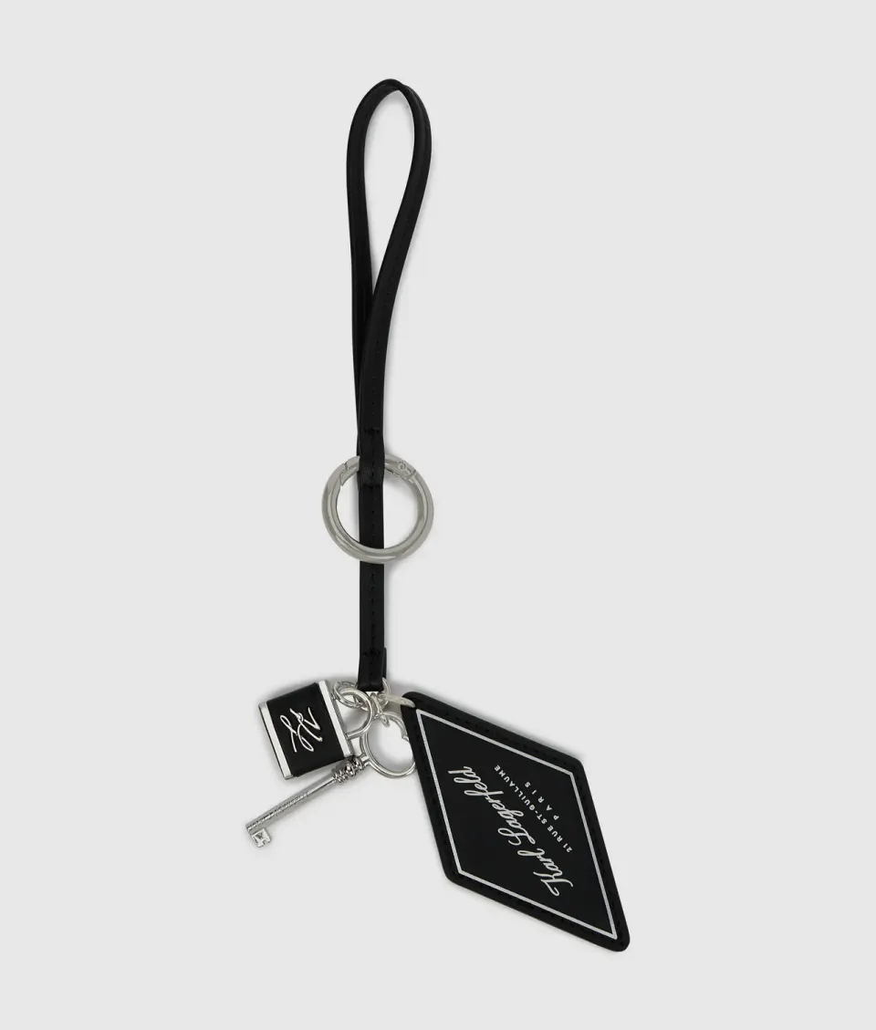 Karl Lagerfeld K/Autograph Padlock Charm Leder