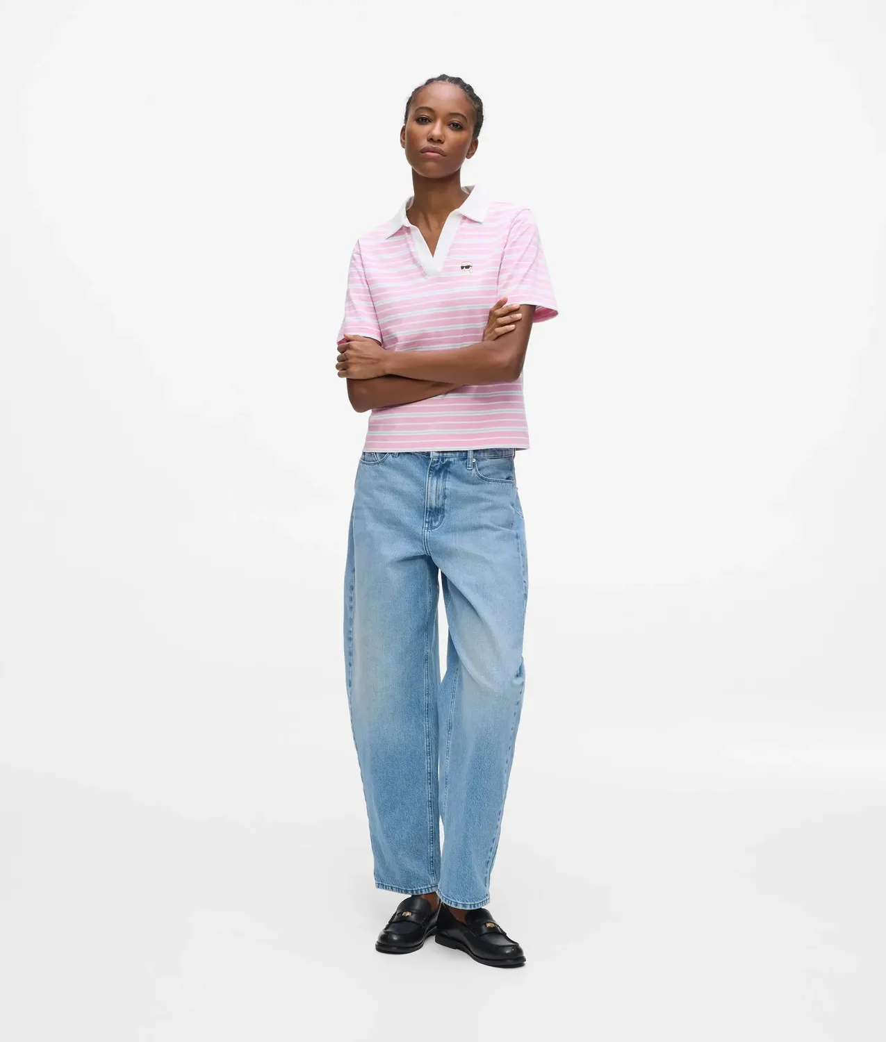 Karl Lagerfeld Ikon Stripe Polo Bio-Baumwolle