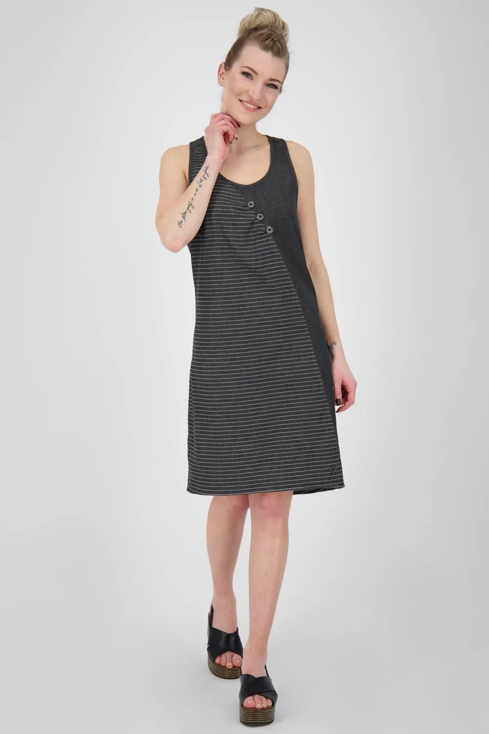 Alife & Kickin CameronAK DNM B Kleid Schwarz Denim