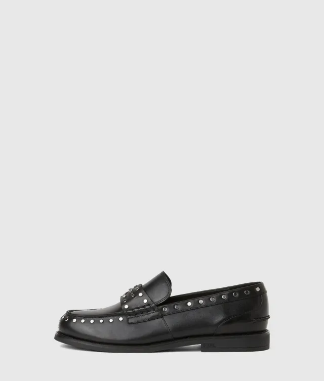 Karl Lagerfeld Mia Loafer Damen Nieten Slipper schwarz