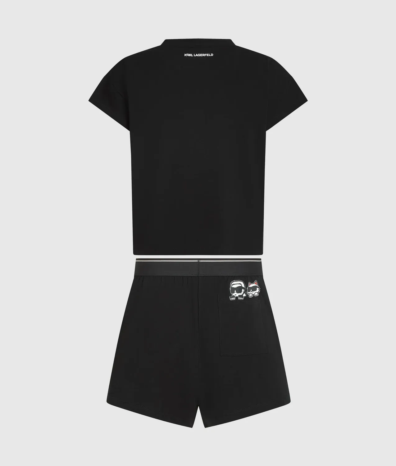 Karl Lagerfeld Ikon Pyjama Set kurz gestreift