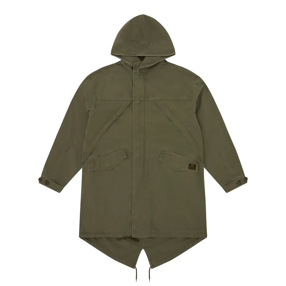 Corteiz Guerillaz Fishtail Parka Olive Ripstop