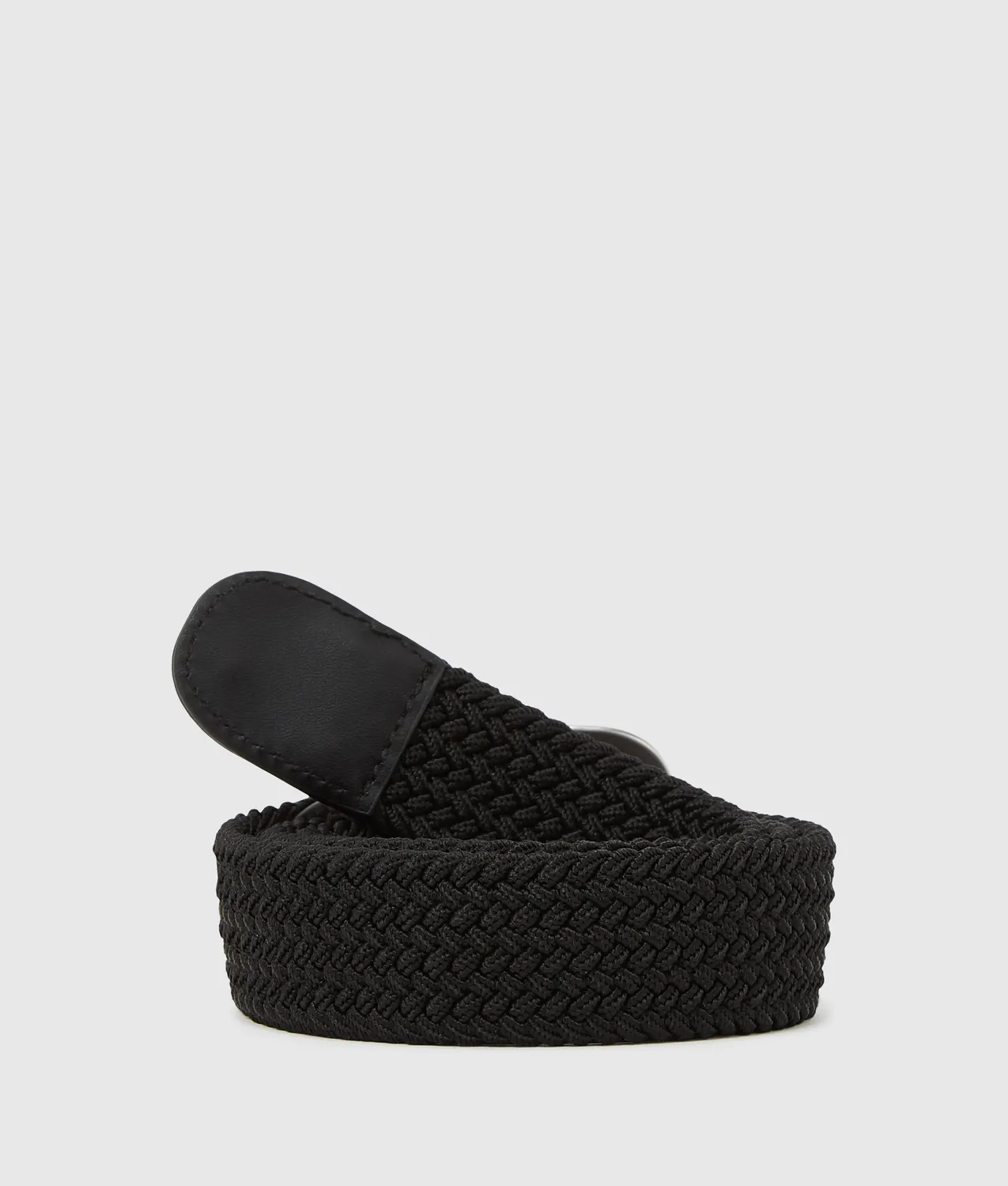 Karl Lagerfeld Monogram Flechtgürtel Gummi silber