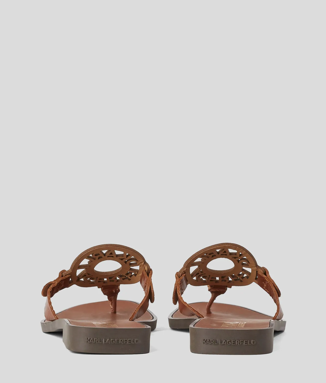 Karl Lagerfeld Ring Logo Sandalen Leder