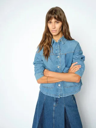 Mos Mosh MMOline Enk Denimhemd relaxed mit Print