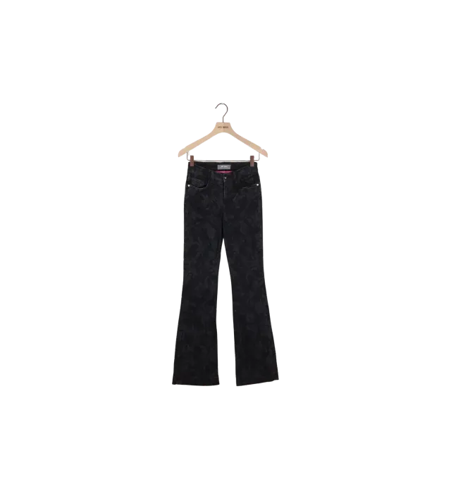 Mos Mosh MMAlli Fleur Flare Jeans Schwarz 24 Blumen