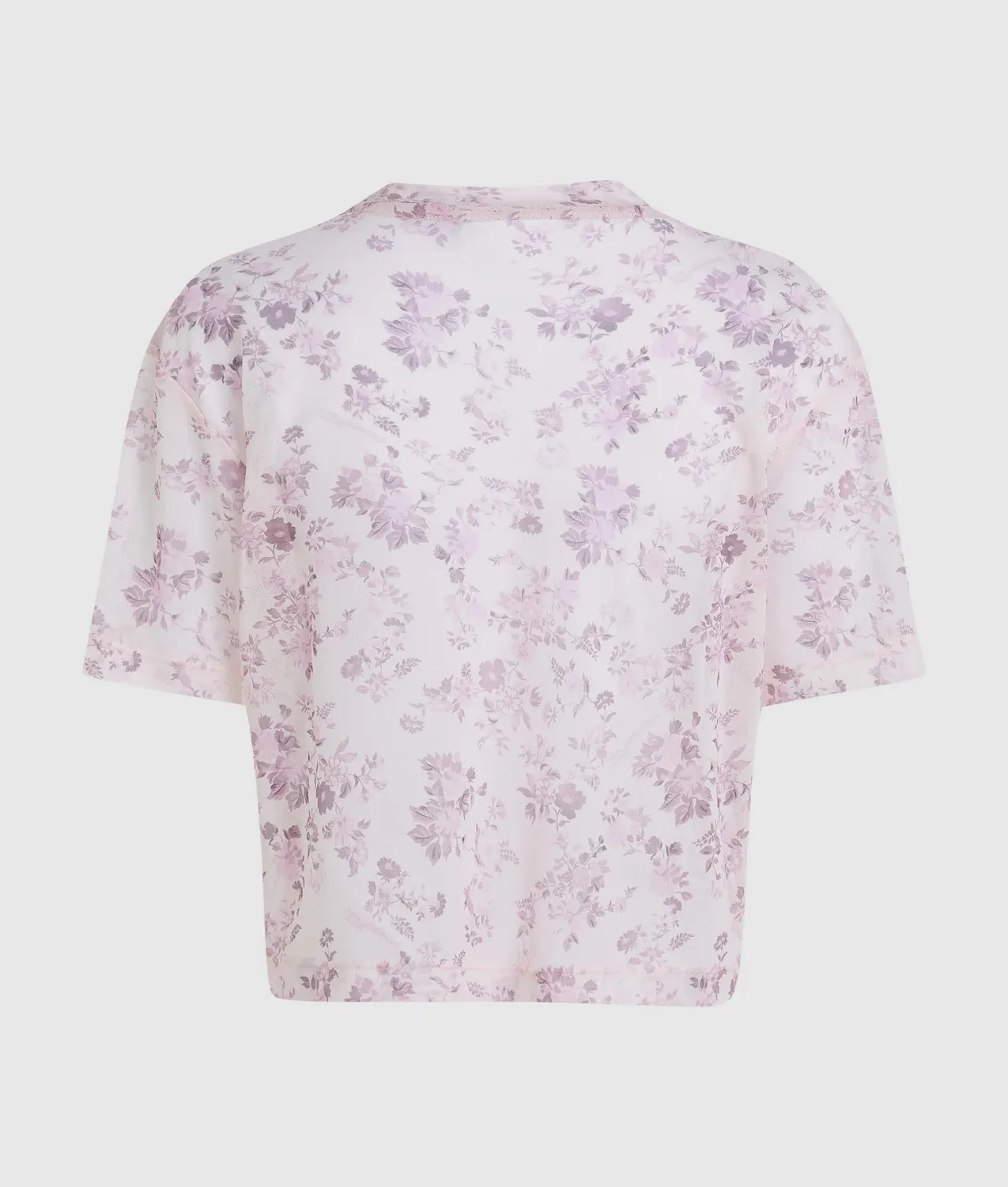 Karl Lagerfeld KL Jeans Mesh T-Shirt Blumen Kurzarm