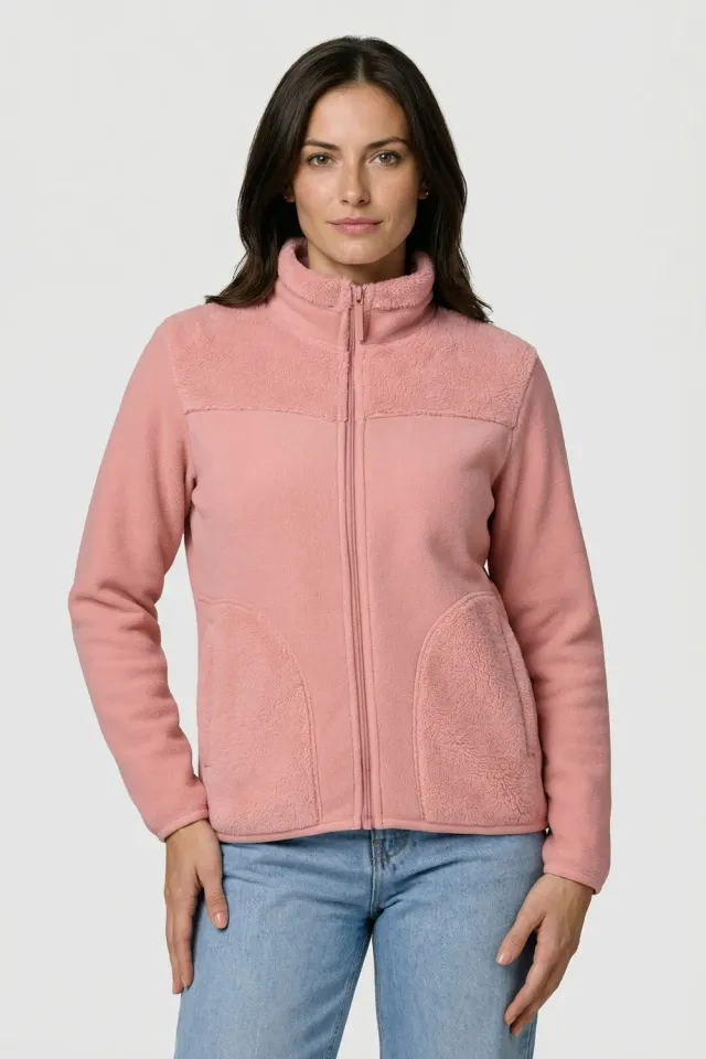 Alife & Kickin LysannAK T Teddyjacke pink flauschig