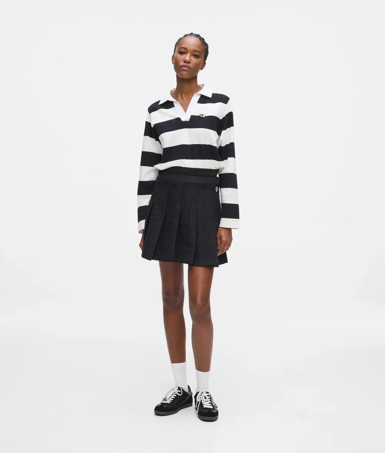 Karl Lagerfeld Ikon Rugby-Shirt Streifen Bio-Baumwolle