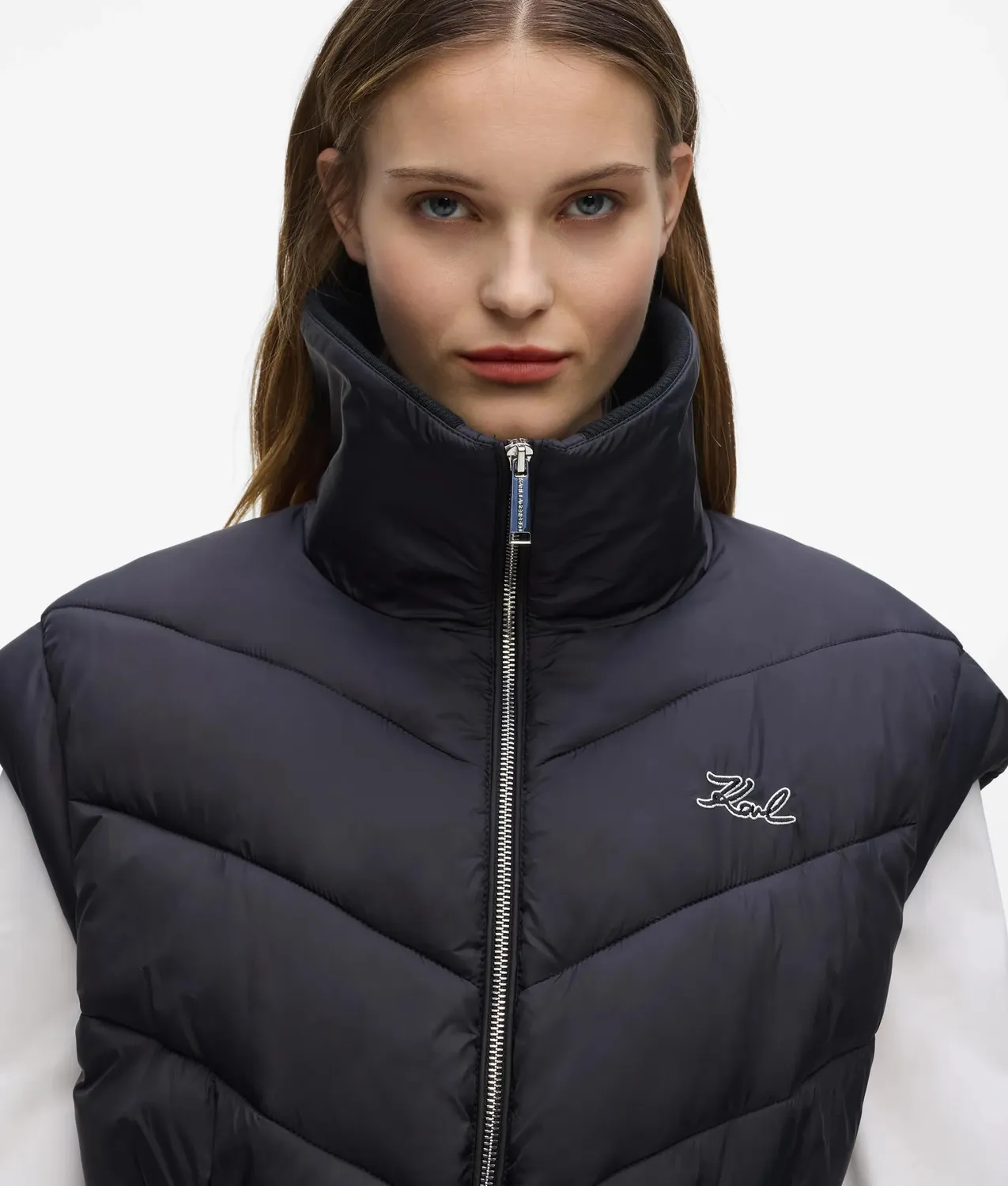 Karl Lagerfeld Signature Gilet Steppweste leicht wattiert