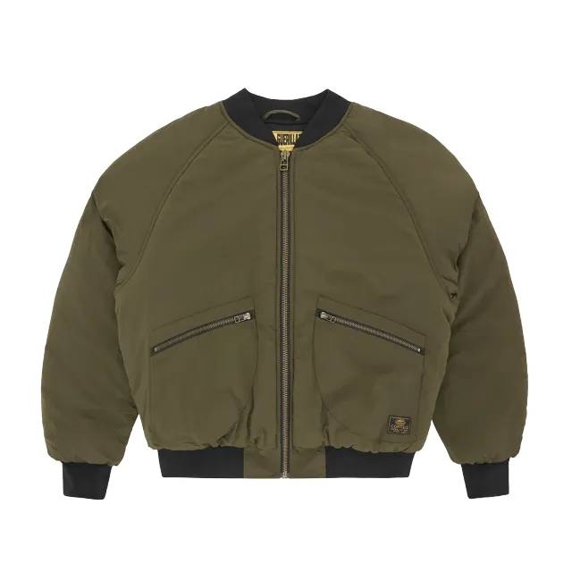 Corteiz Guerillaz Heavy Duty Bomber Olive Nylon