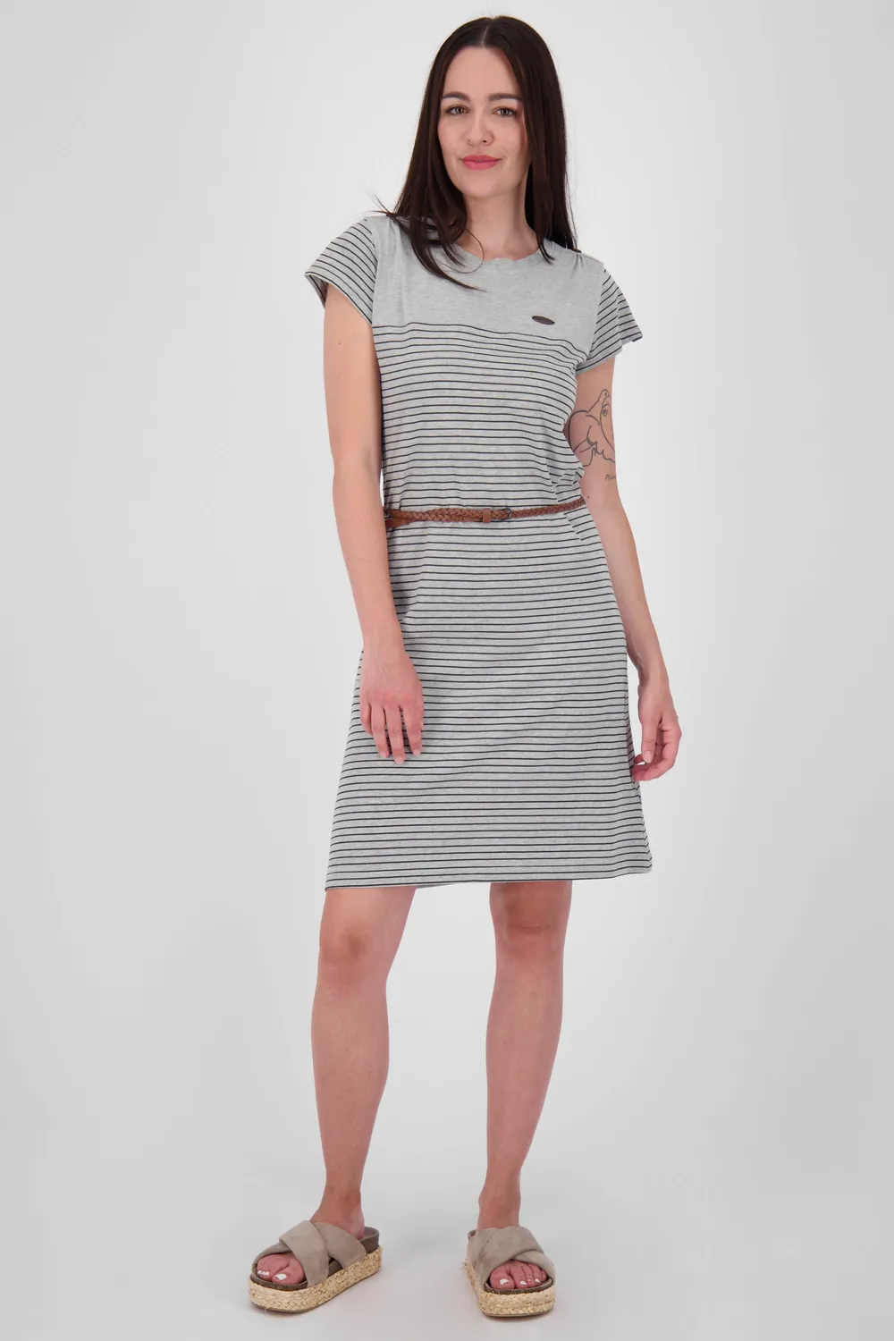 Alife & Kickin LeoniceAK B Shirtkleid grau gemustert