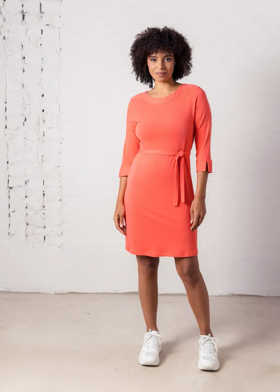Senatex Jerseykleid Bambus-Viskose Coral Gr 38