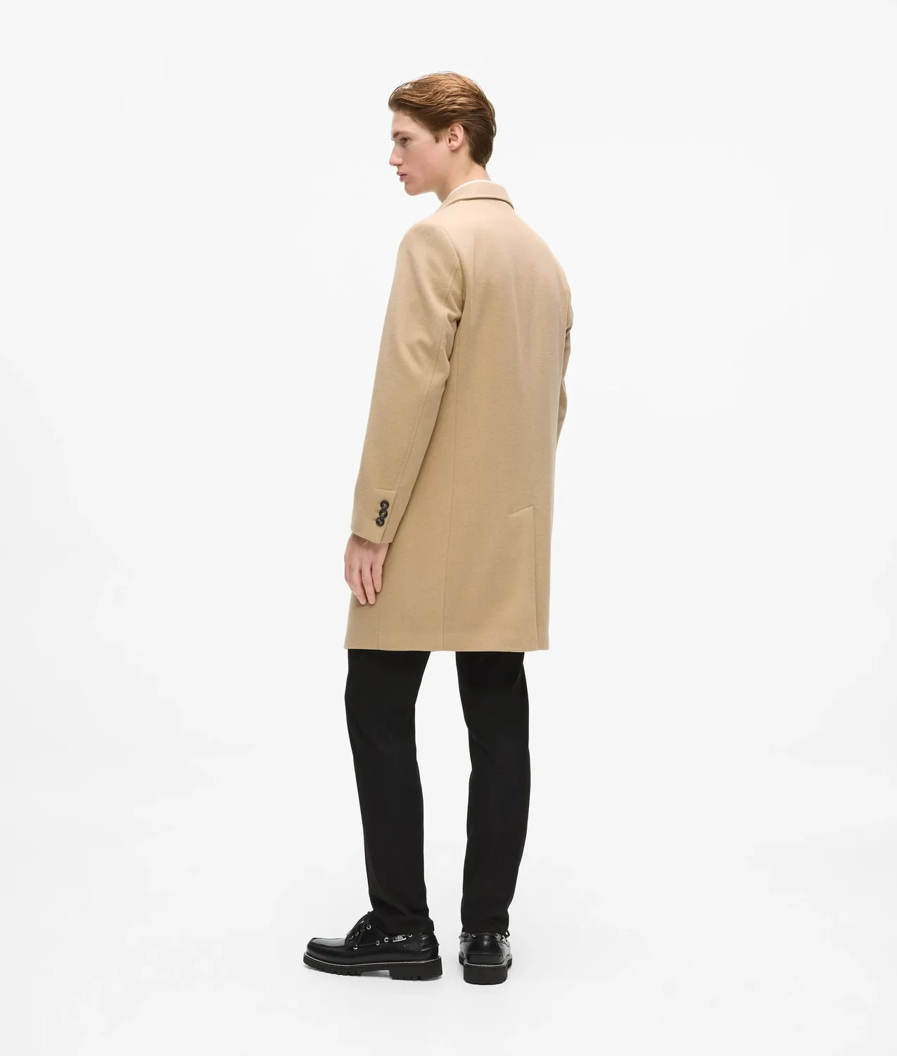 Karl Lagerfeld Wollmantel einreihig Wollmix lang