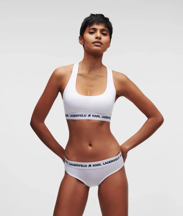 Karl Lagerfeld Logo Bralette Bustier Racerback