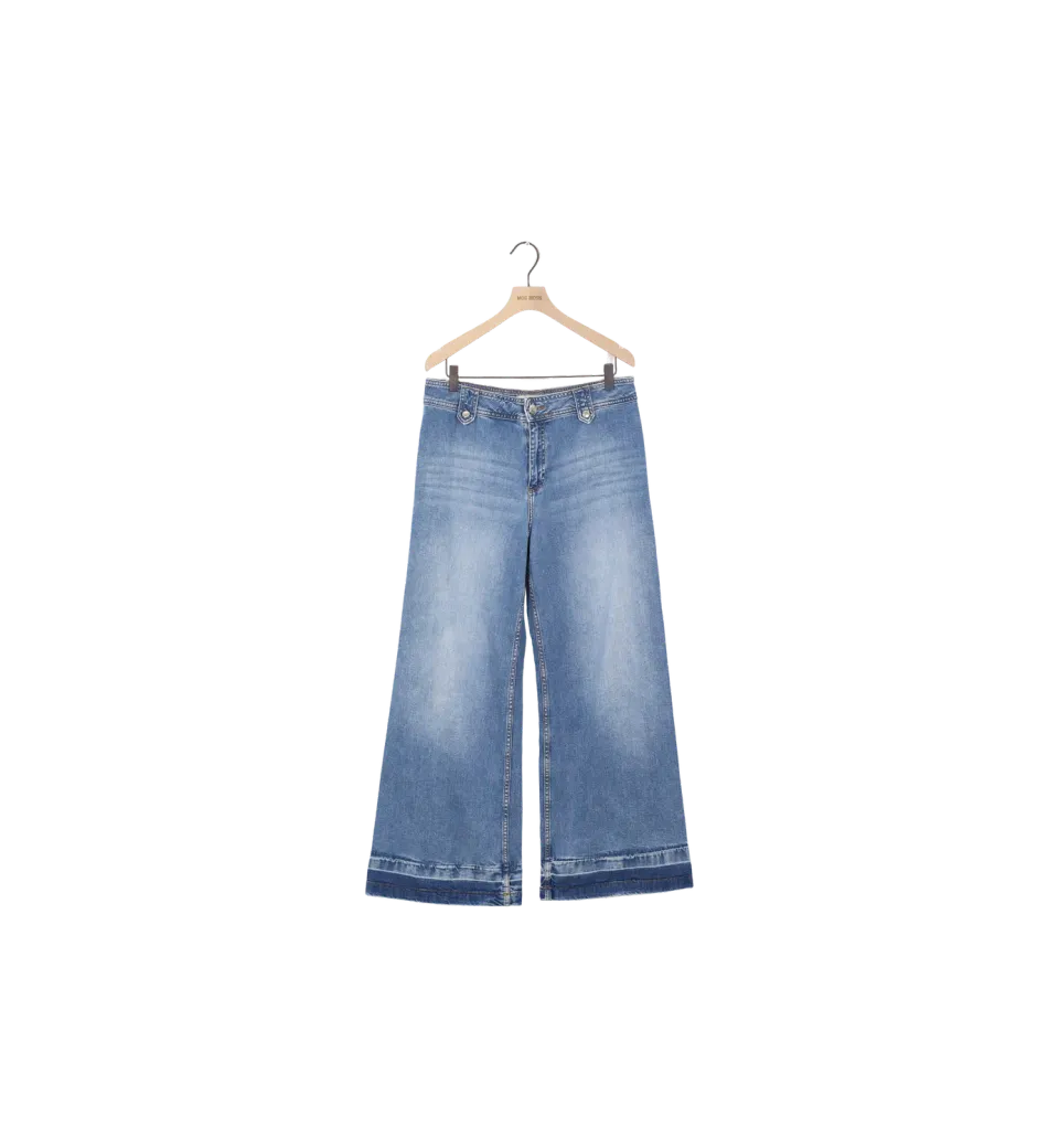 Mos Mosh MMHermina Zack Jeans Wide Ankle Mid Blue 30