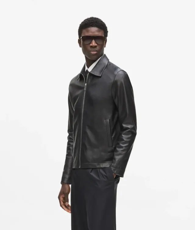 Karl Lagerfeld Zip-up Lederjacke Echtleder 36-46