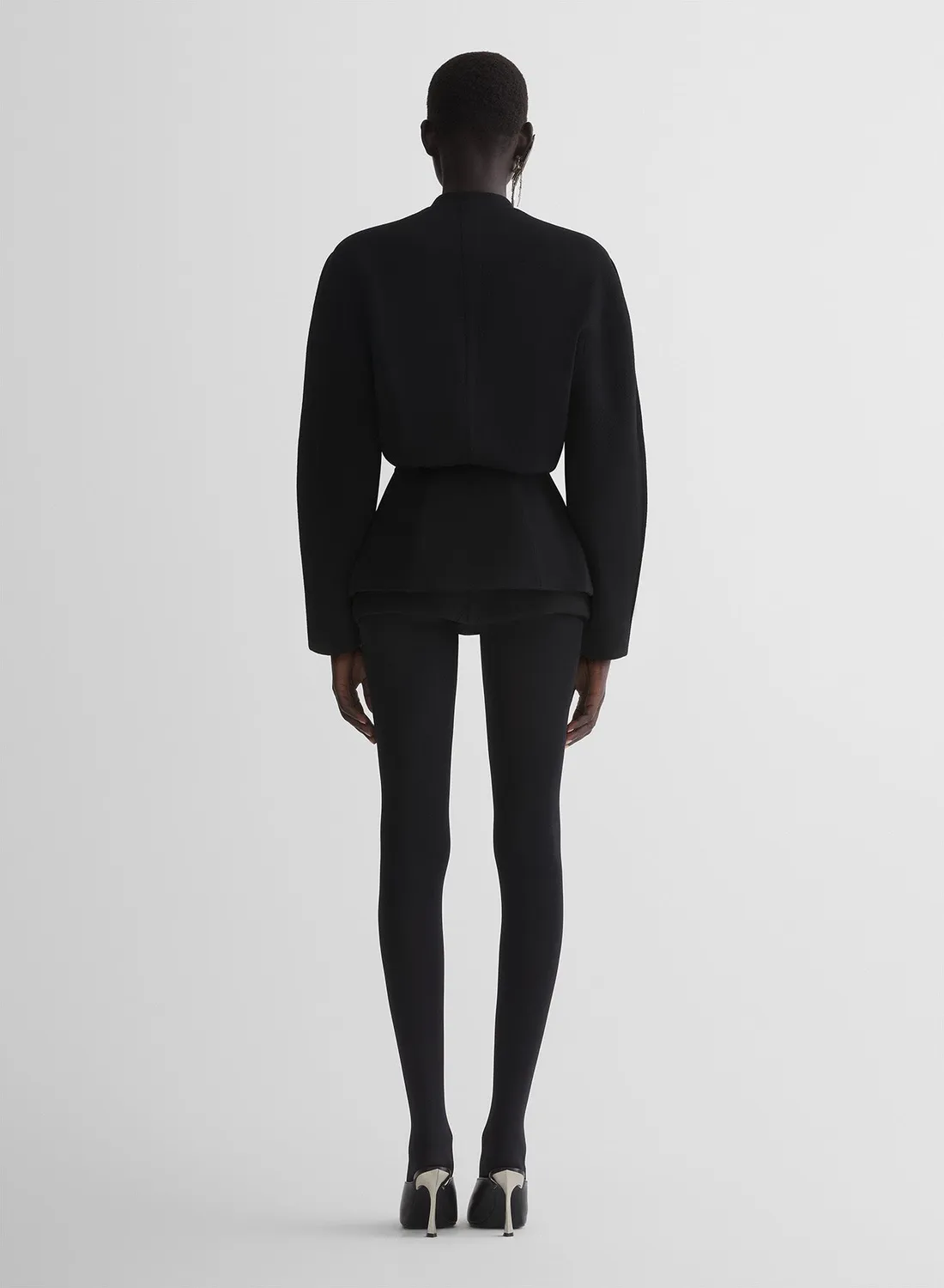 Mugler Re/Edit Lingerie Shorts schwarz Wolle