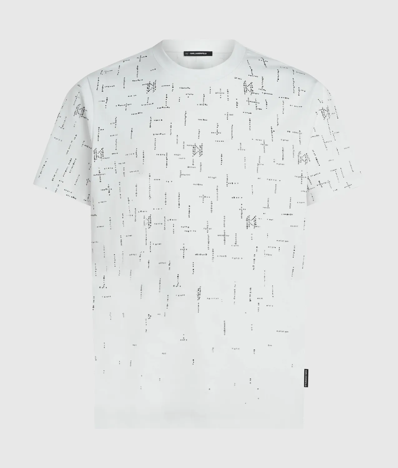 Karl Lagerfeld Monogram T-Shirt Strass Baumwolle