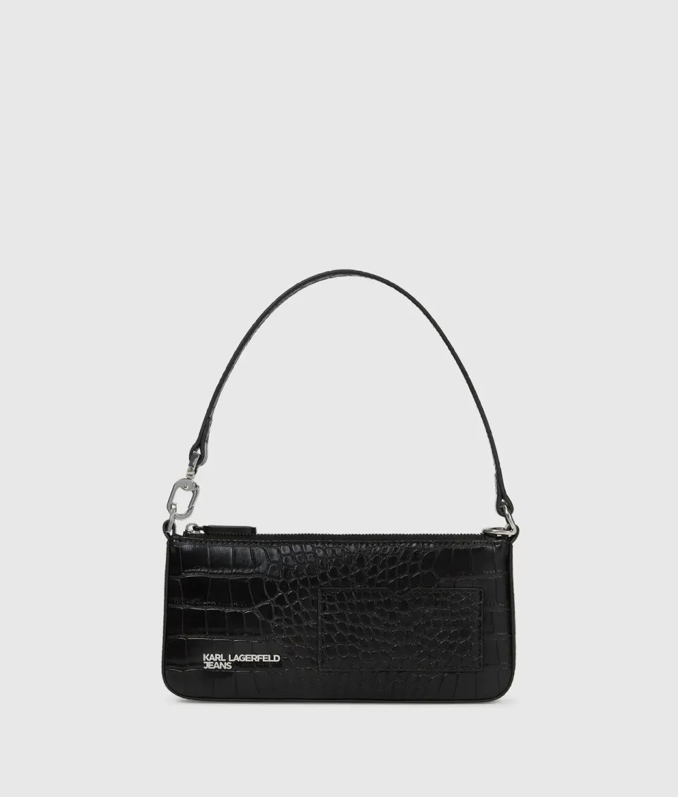 Karl Lagerfeld KL Jeans Croco Pouch Abendtasche One Size