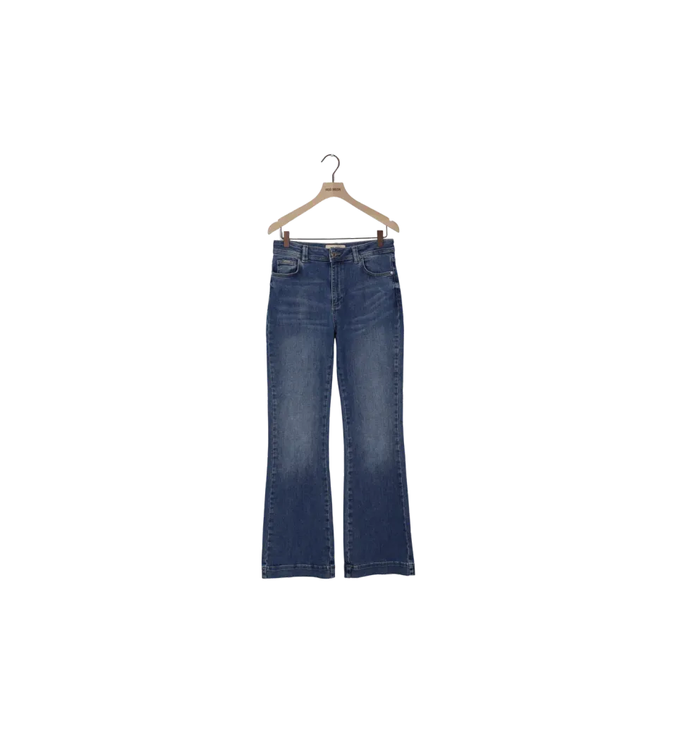 Mos Mosh MMJessica Calo Jeans Mid Blue 26 Flare High-Waist