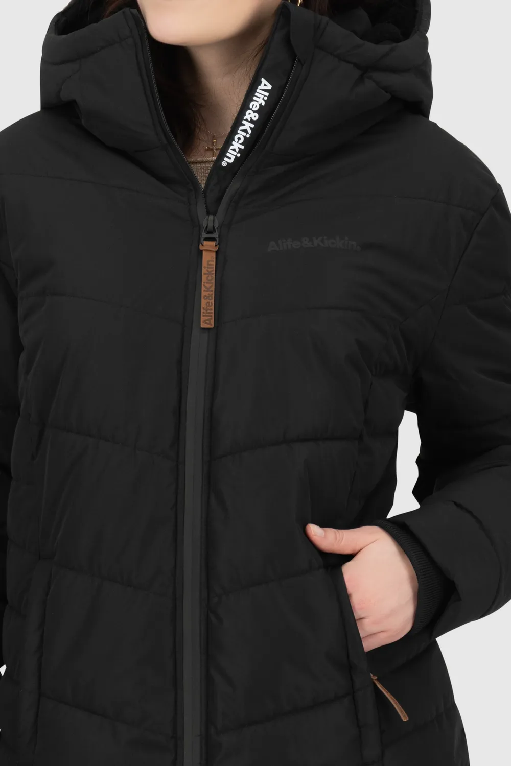 Alife & Kickin JuaAK A Puffer Coat Schwarz Damen warm