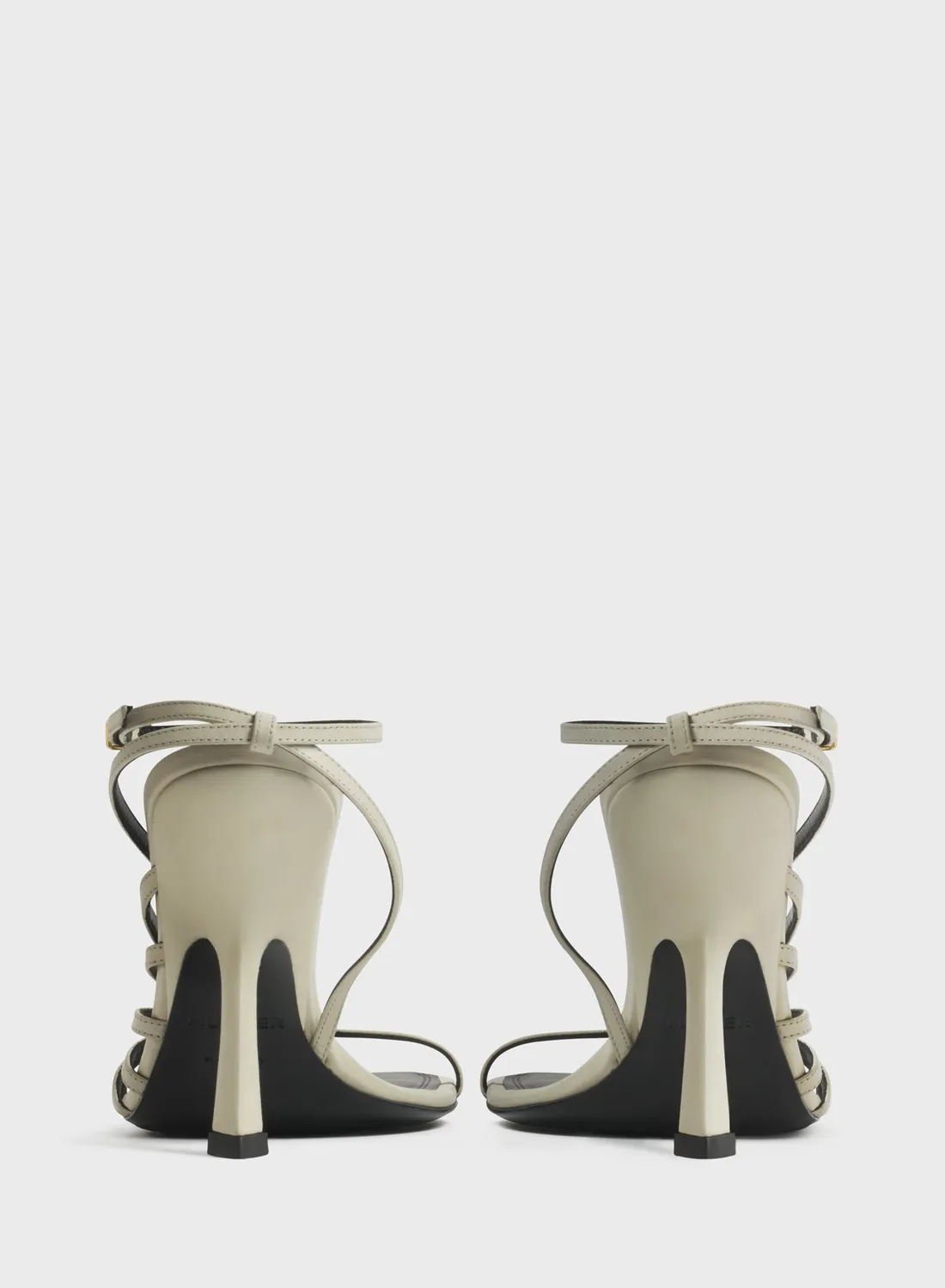 Mugler Milk Knotted T-Strap Sandalen 105 Weiß